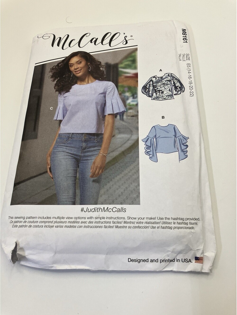McCall's M8161E5 Misses TOP/Vest E5 (14-16-18-20-22) New Uncut